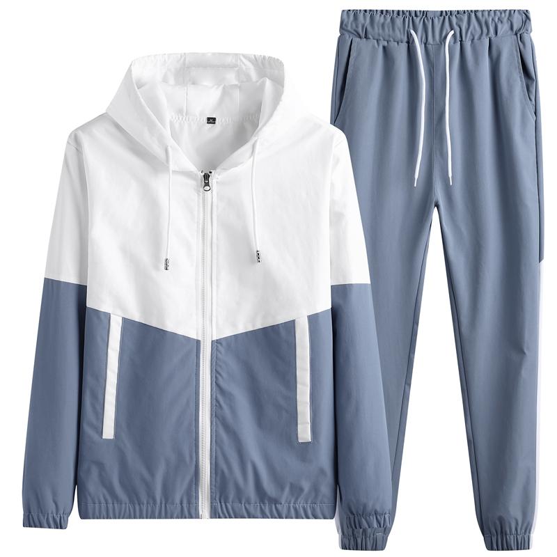 Men Casual Sets Streetwear Mens Tracksuit 2022 Spring Hoodies Sportswear Two Pieces Sets Clothing Jacket Pants Sports Male Suits