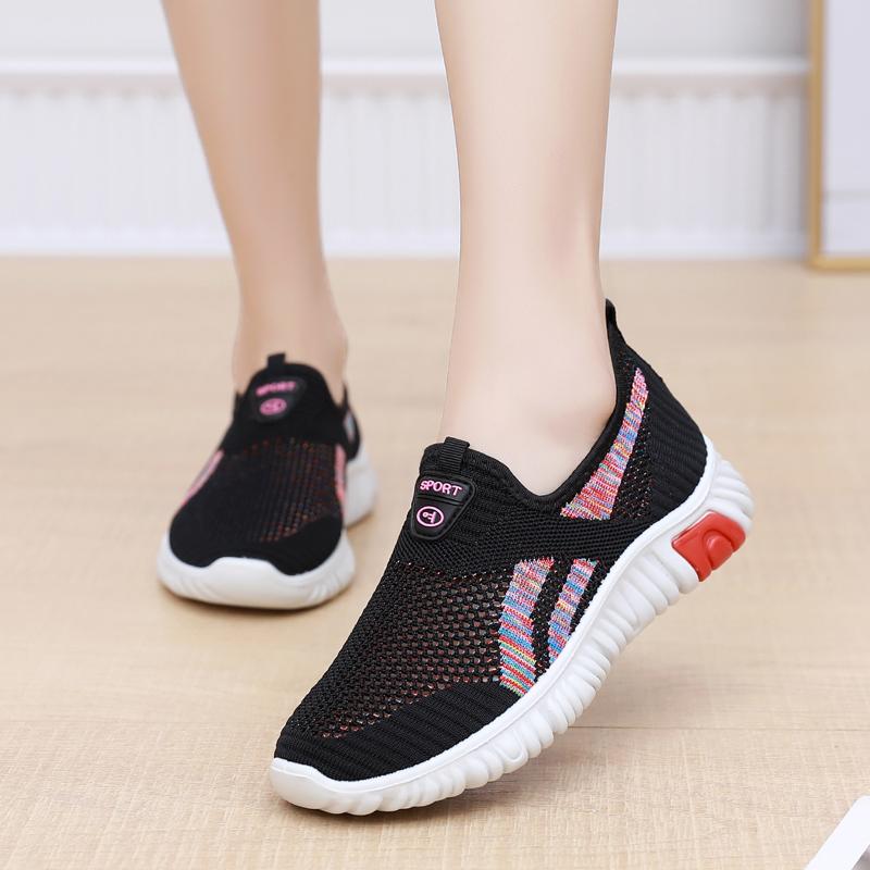New Fashion Women Sneakers Rainbow Color Handmade Mesh Vulcanize Leisure Shoes Low-top Summer Casual Ladies Shoes Girl Plus