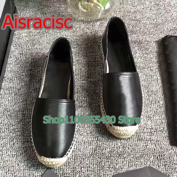 Luxury Designer Loafer Shoes Lady Fishman Shoes Flats Quality Boutique Classic Vintage Brand Espadrilles Casual Size 35-42