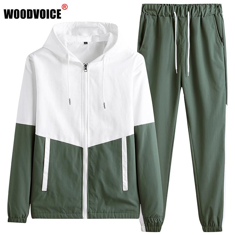 Men Casual Sets Streetwear Mens Tracksuit 2022 Spring Hoodies Sportswear Two Pieces Sets Clothing Jacket Pants Sports Male Suits