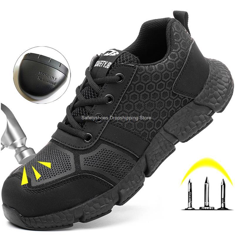 Light Safety Shoes For Men Work Safety Boots Steel Toe Anti-smash Work Sneakers Men's Working Shoes Work Shoes Male Shoes 2022