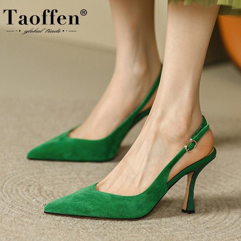 Taoffen 2022 Women'S Sandals Thin High Heels Shalllow Shoes Woman Sexy Summer Casual Fashion Ins Female Footwear Size 34-43