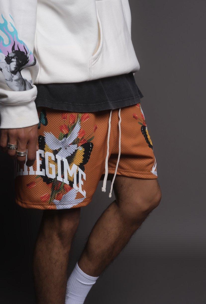 2022 Summe men's shorts 3d quick-drying mesh boutique Floral Fashions Brand men short pants loose five-point Man casual shorts