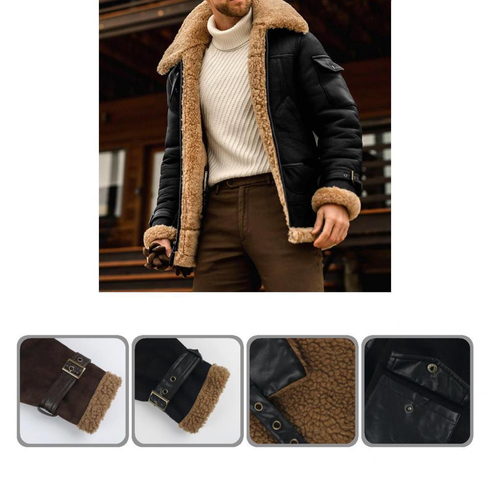 Cardigan Pretty Keep Warmth Male Coat Soft Jacket Lapel for Daily Wear