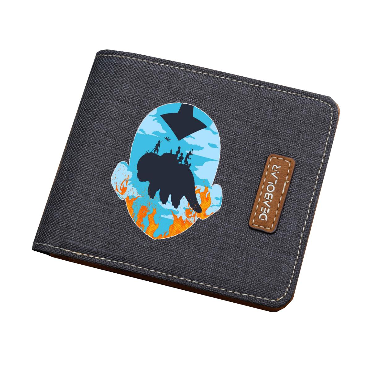 anime Avatar cartoon Wallet Women Men canvas wallet teenagers Short wallet Money Bag boys Girls coin cartoon purse