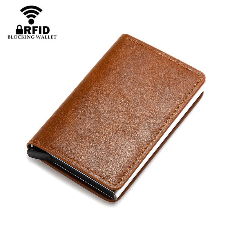 2021 Smart Wallet Business Card Holder Hasp Rfid Wallet Aluminum Metal Credit Business Mini Card Wallet Dropshipping man women