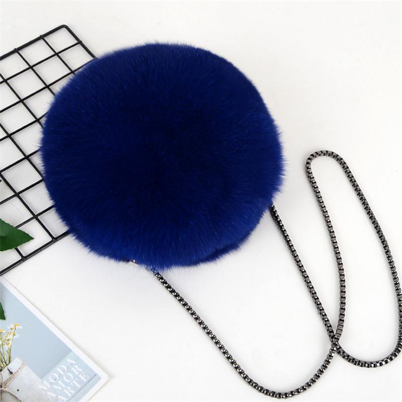 2019 New Fashion Real Fox Fur Bad Brand Female Clutch Bag Ladies Evening Dress Bad Christmas Gift Girls's Favorite.