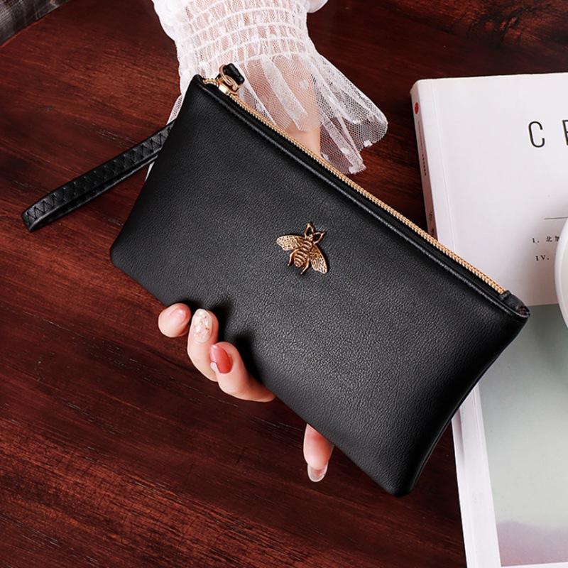 Women Wallets Zipper Clutch Long PU Leather Wholesale Fashion Female Wallet Ladies Wristlet Ultra Thin Mobile Phone Bag
