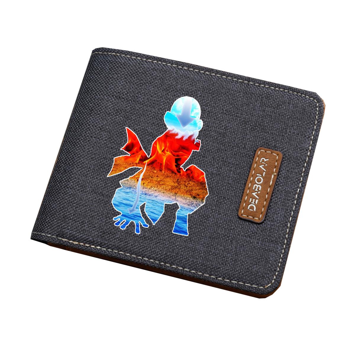 anime Avatar cartoon Wallet Women Men canvas wallet teenagers Short wallet Money Bag boys Girls coin cartoon purse