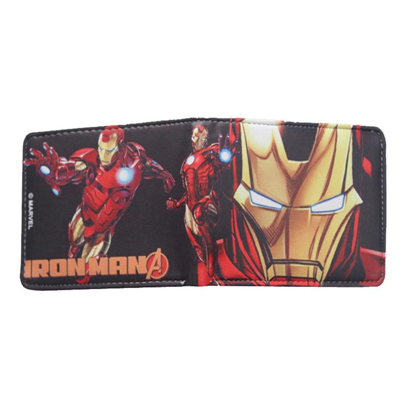 Cartoon Anime Ironman Wallet carteira Marvel Comics Iron Man Anniversary Purse Dollar Price Gift Kids Boy Girl Leather Wallets