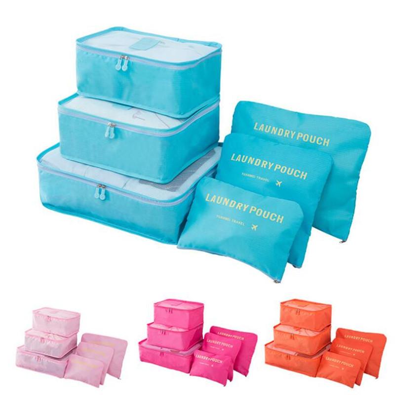 6PCs/Set Storage Bag Nylon Travel Bags 